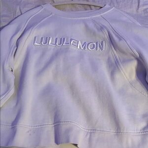 Lululemon White cropped crew